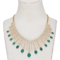 Lattice Emerald and Diamond Necklace